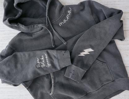 VINTAGE CUSTOM CREW-Custom Embroidered Hand Distressed Crew Neck Sweatshirt