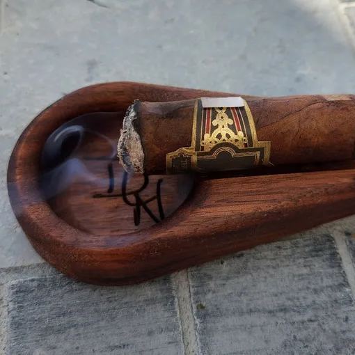 Personalized Name Walnut Cigar Ash Tray