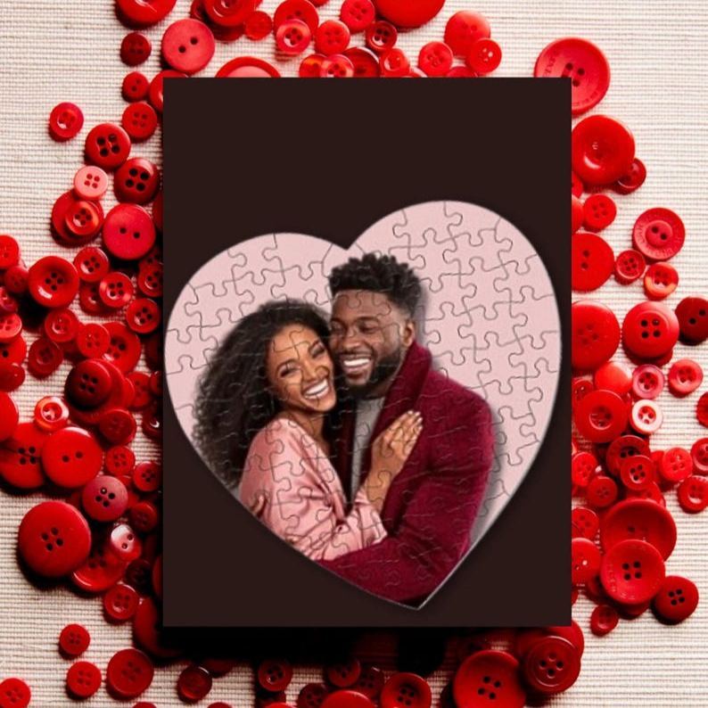 Custom Couple's Memory Photo Puzzle