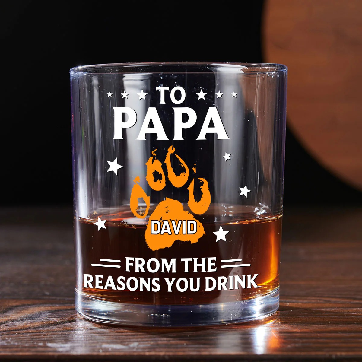 From The Reasons You Drink - Personalized Round Whiskey Glass