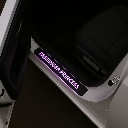 Custom Text LED Door Sill Plate | Super Dad MR. Cool Dad Fathers Day Car Gift