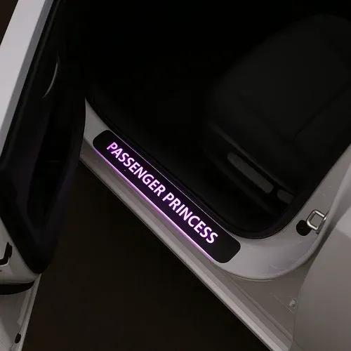 Custom Text LED Door Sill Plate | Super Dad MR. Cool Dad Fathers Day Car Gift