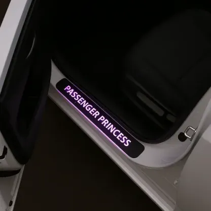 Custom Text LED Door Sill Plate | Super Dad MR. Cool Dad Fathers Day Car Gift