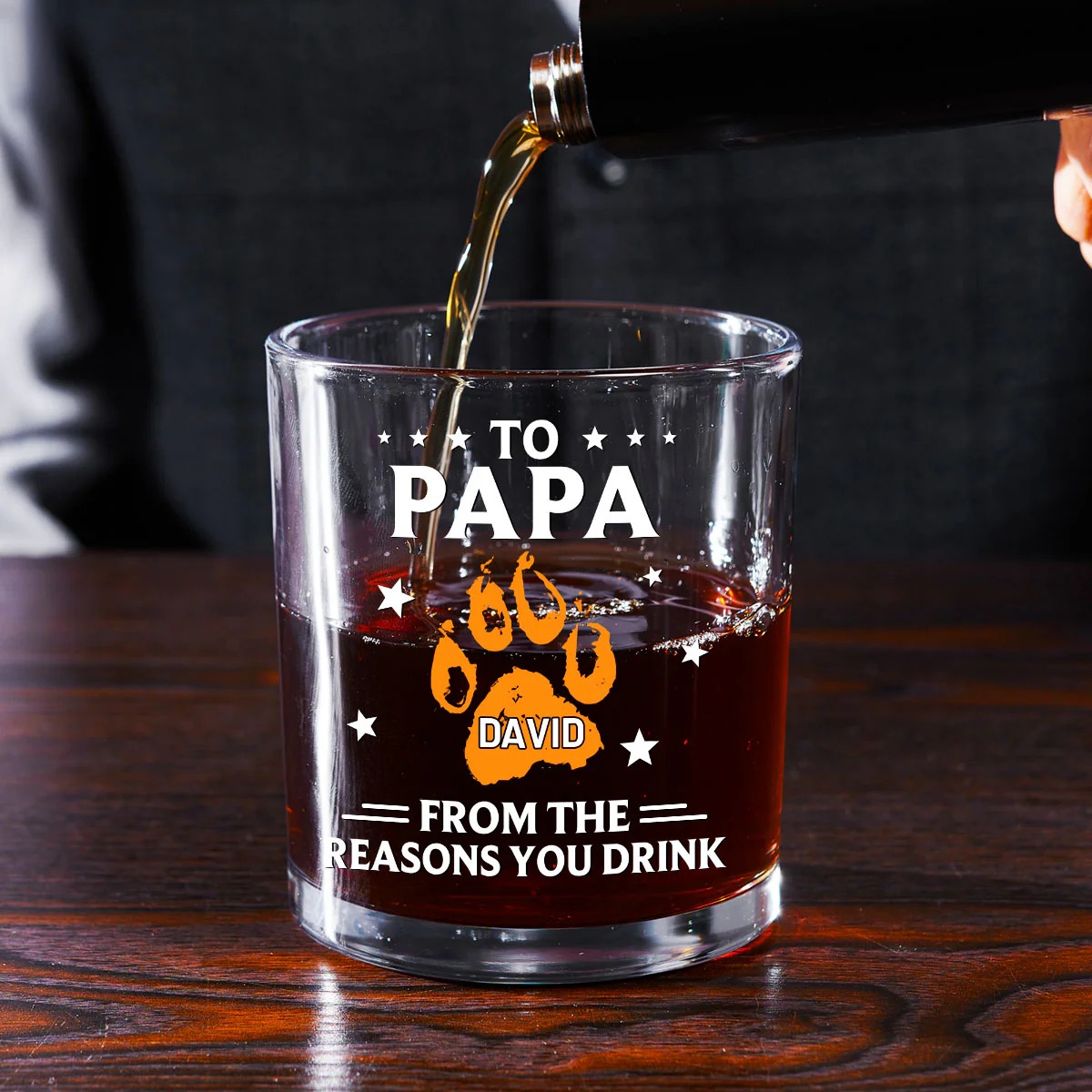 From The Reasons You Drink - Personalized Round Whiskey Glass