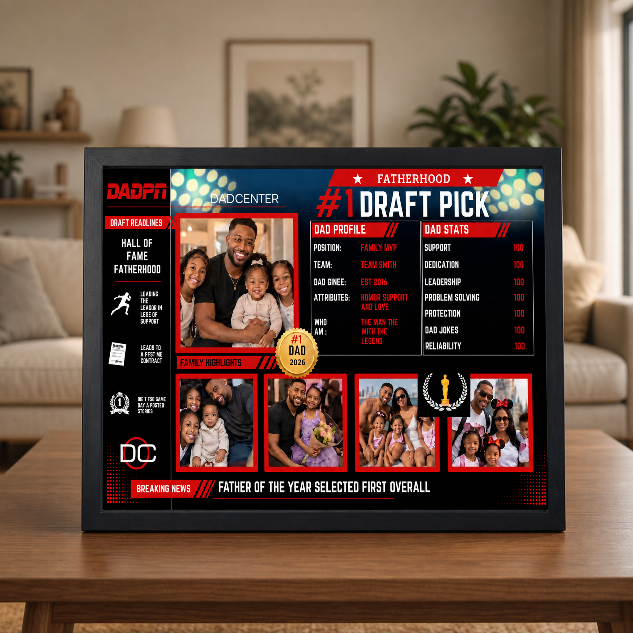 DADPN Draft Pick - Custom Photo Frame for Father’s Day