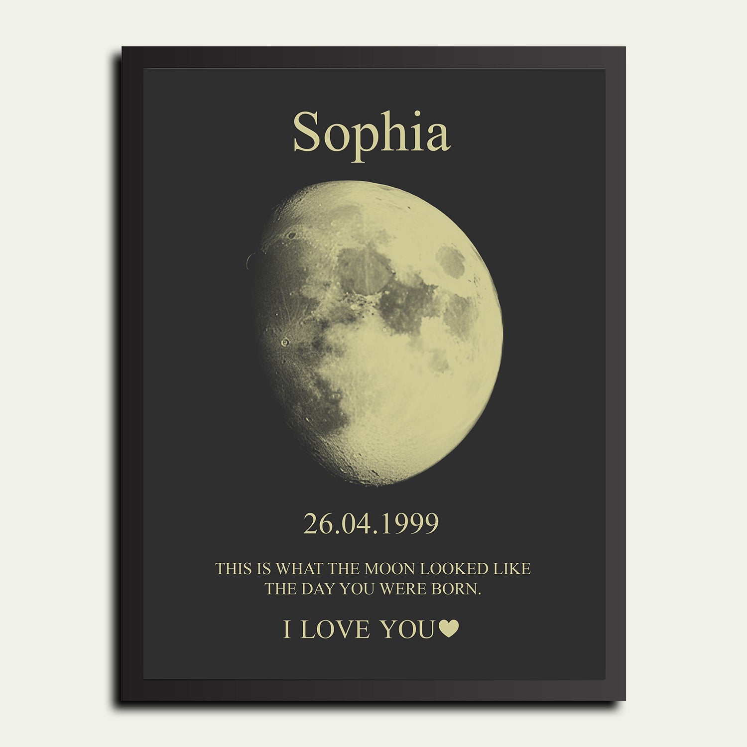 Custom for Mom Art Frame/REAL MOON PHASE Mother's Day Gift