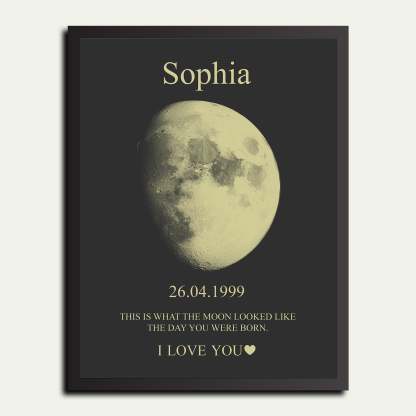 Custom for Mom Art Frame/REAL MOON PHASE Mother's Day Gift