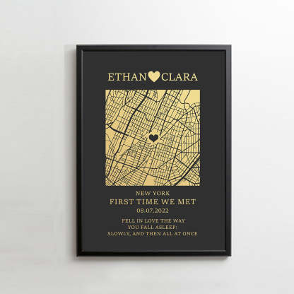 CUSTOM ART / SQUARE MAP DESIGN - For Memory Gift