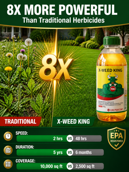 One application, five years weed-free. Safe weed killer, zero residue.