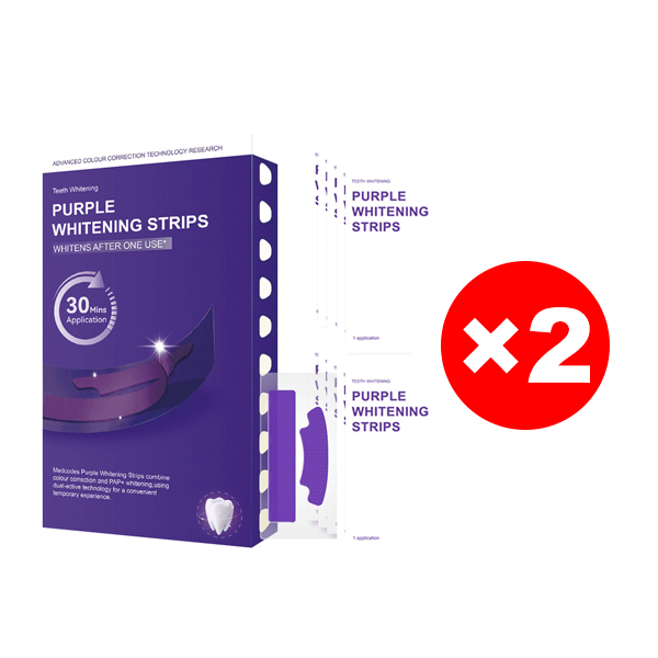 Aufhellende und fleckenentfernende violette Zahnaufhellungsstreifen