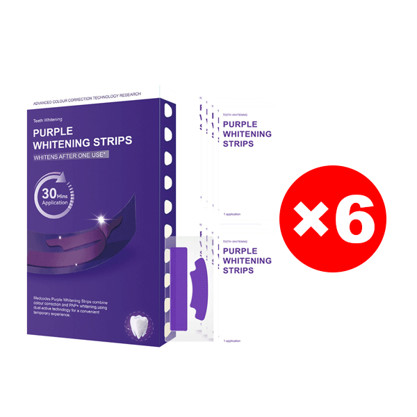Aufhellende und fleckenentfernende violette Zahnaufhellungsstreifen