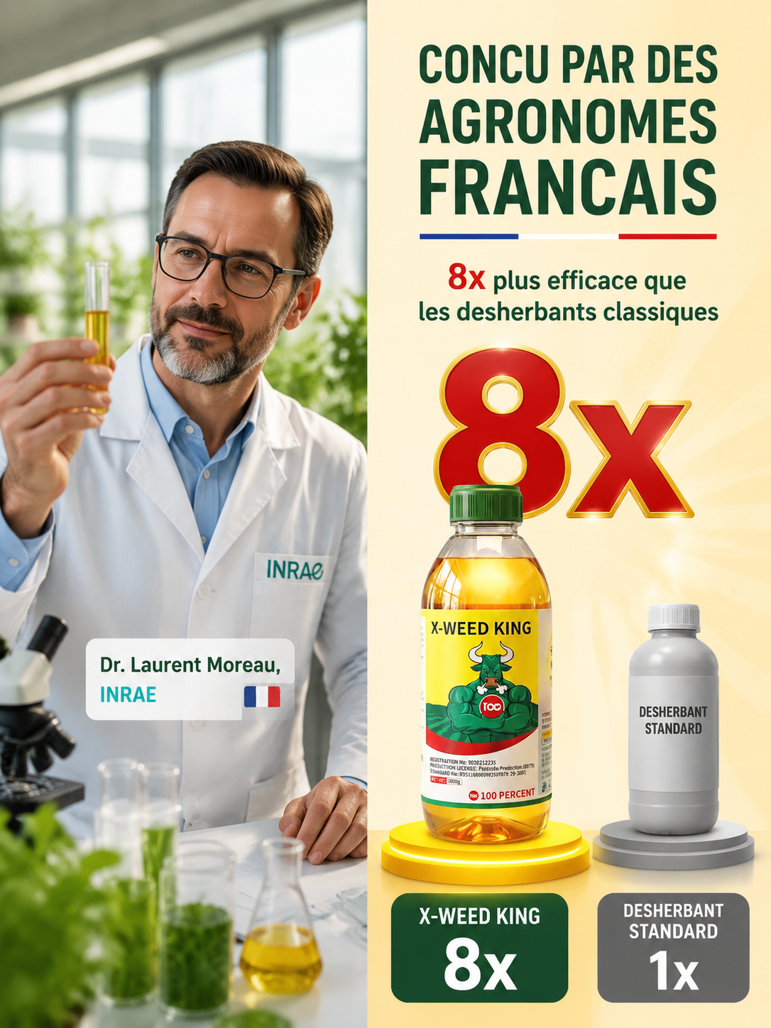 Une seule utilisation, cinq ans sans mauvaises herbes. Désherbant sûr, zéro résidu.