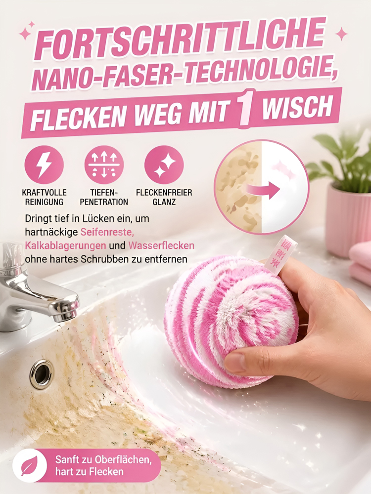【Löst 10 Jahre Fett in 3 Sek., 100% kratzfrei】 Magischer Nano-Reinigungsball