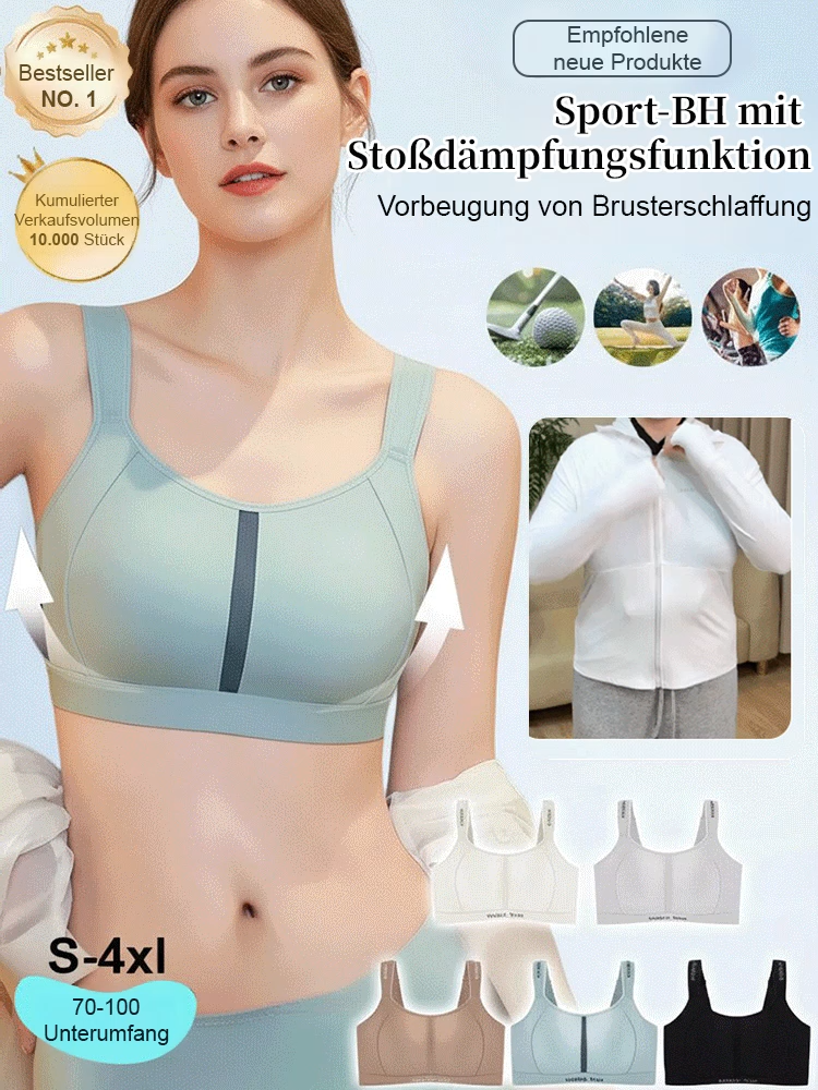 【Für vollere Oberweiten】Schlank machender, stoßdämpfender, leichter Sport-BH