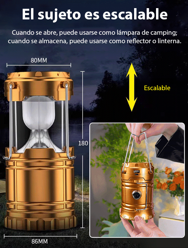 【50 % OFF】Luz solar multifuncional e impermeable