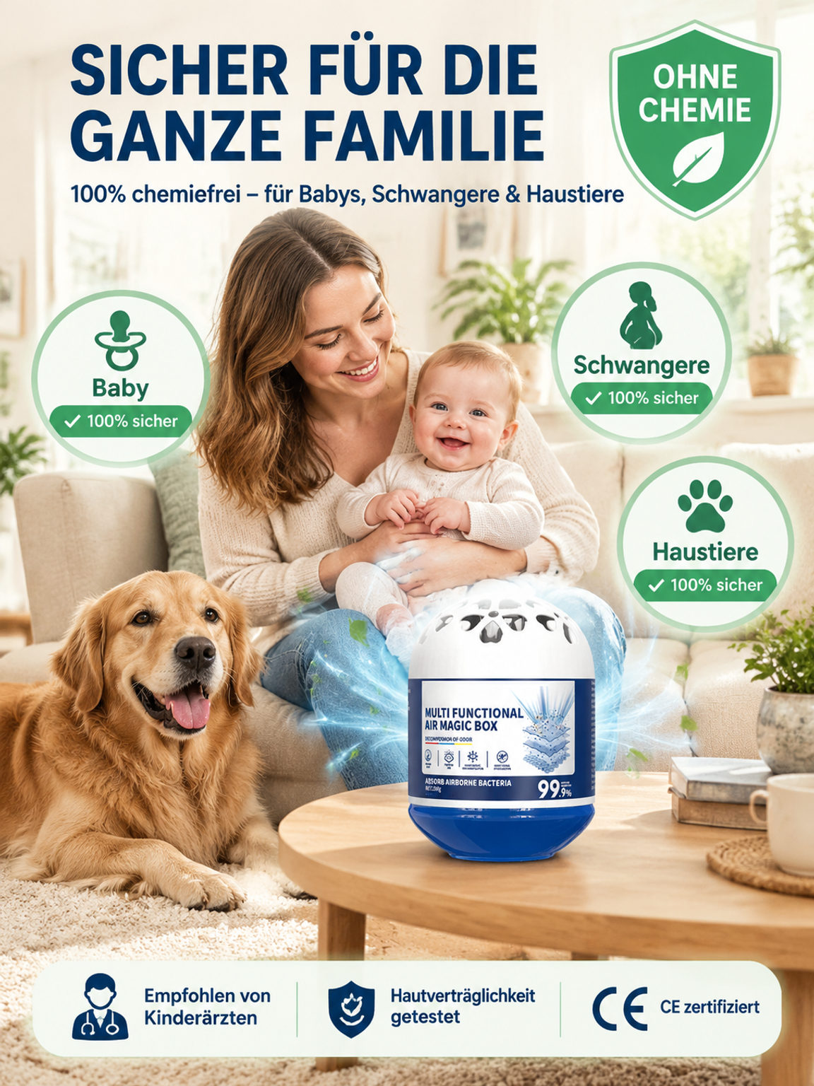Magische Nano-Box: Saugt Staub & Gerüche auf 50m² auf – komplett ohne Strom!