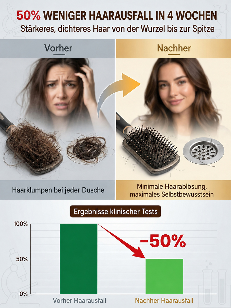 Von strohig zu seidig in 3 Minuten. Rotlicht-Öl-Kamm repariert Haare und fördert das Wachstum.
