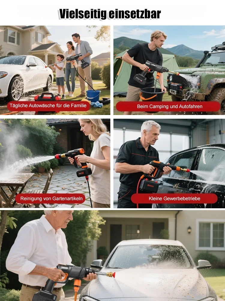 【Hochdruck-Wassersparend】 Hochleistungs-Hochdruck-Autowasch-Wasserpistole