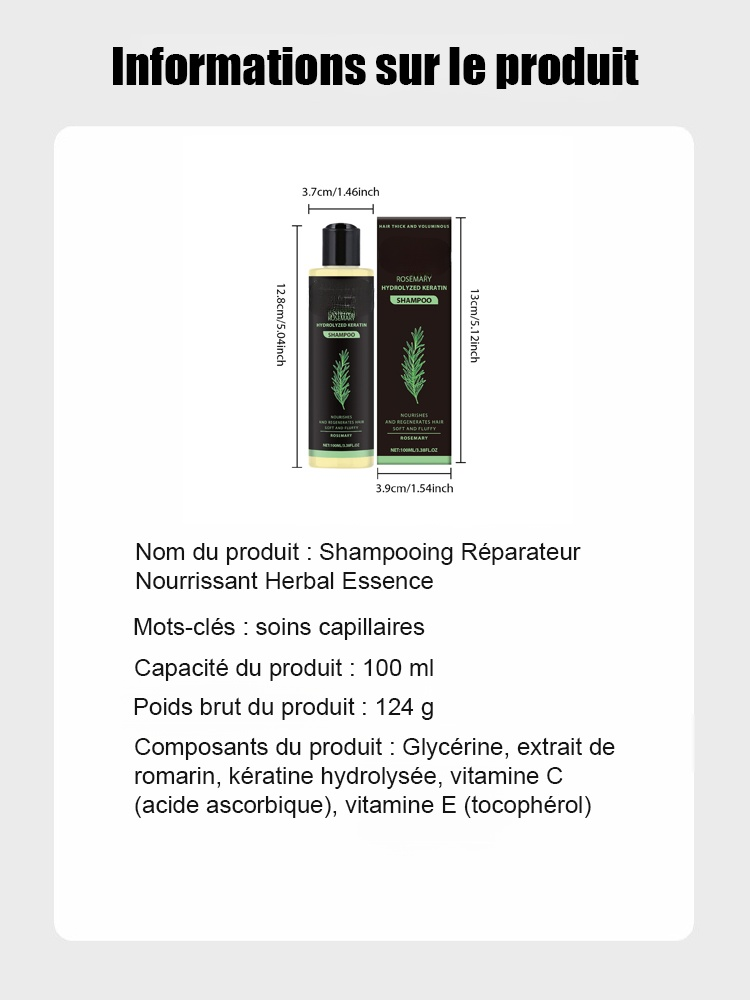 Shampooing aux extraits de plantes : Plus les cheveux sont clairsemés, meilleurs sont les résultats