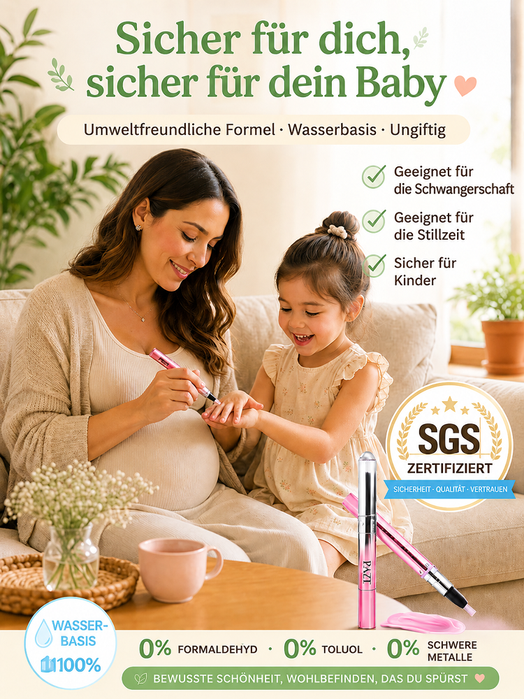 Tschüss Nagelstudio. 3D-Nägel in 3s, ohne Nagelschäden oder Aceton. 30 Tage risikofrei testen!