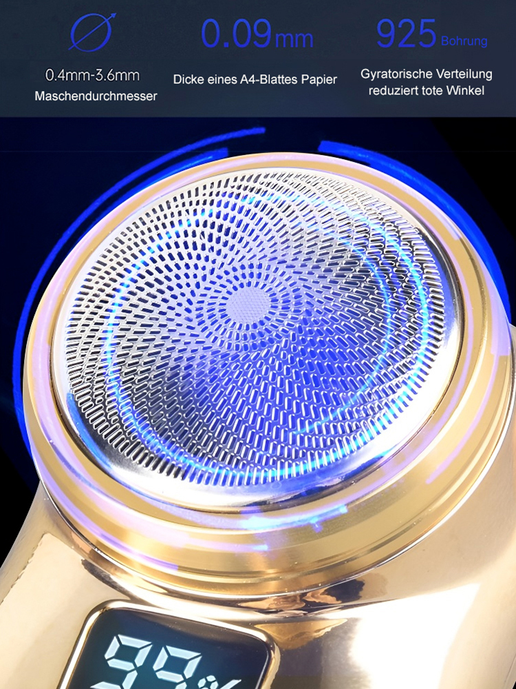 Wasserdichter digitaler Elektrorasierer mit 1-Sekunden-Rasiergeschwindigkeit