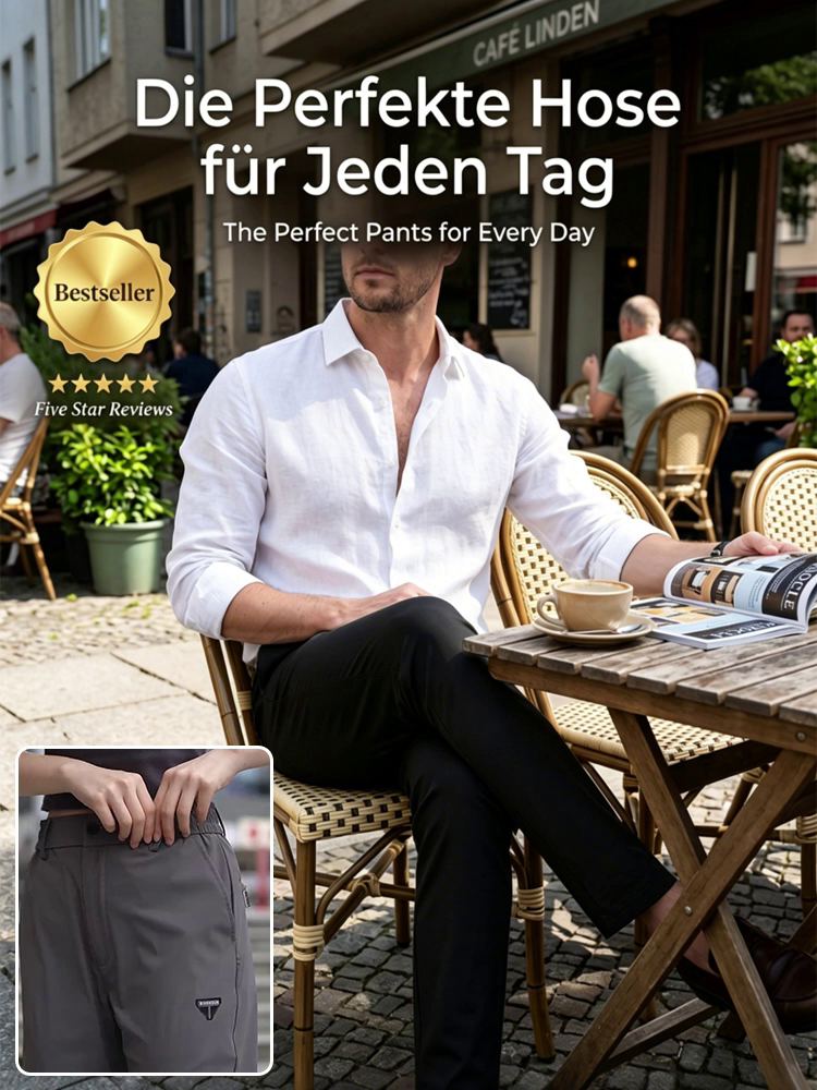Elastische gerade Hose, Freizeit und Sport in einem.