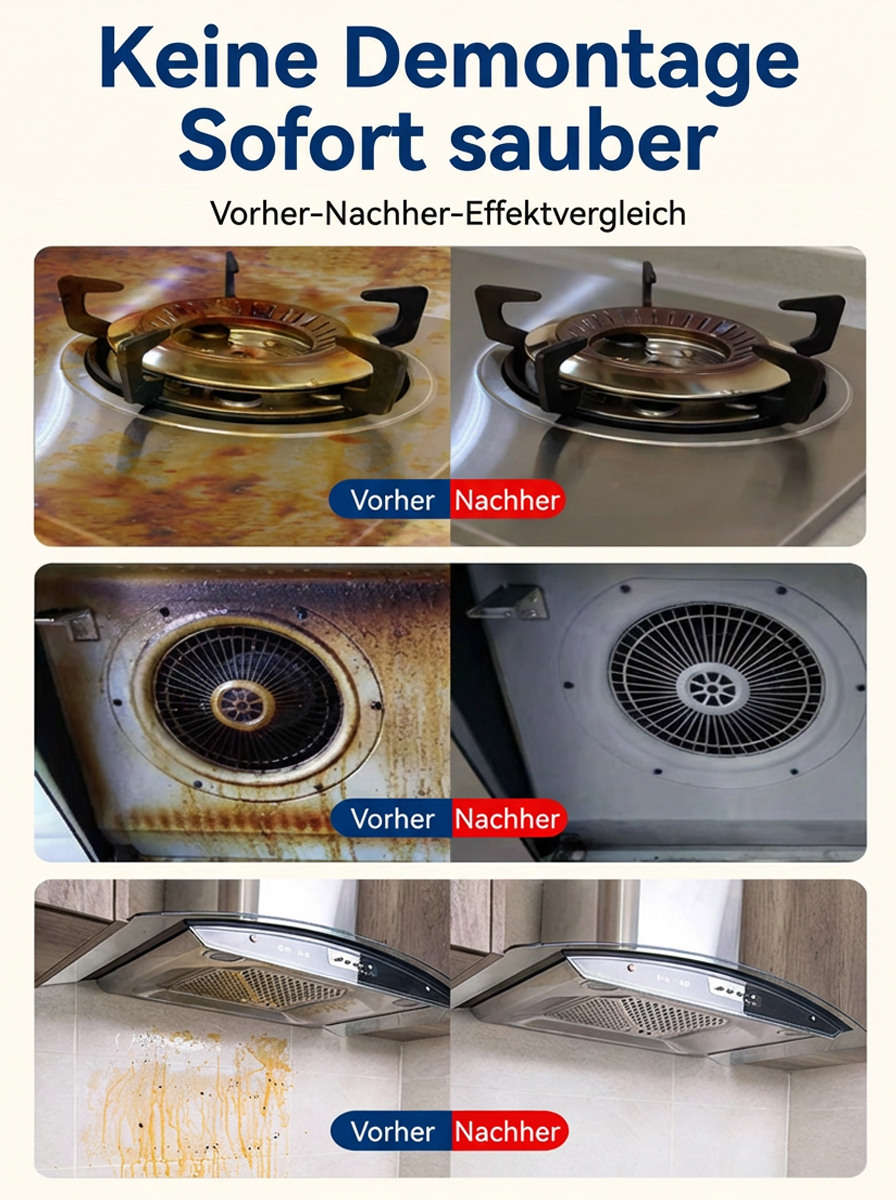 Premium Backofen- & Küchenreiniger: 1 Sekunde Sprühen, mühelose Reinigung, 