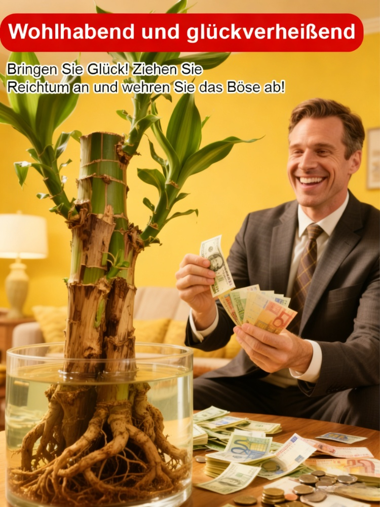 Wassergezogene brasilianische Glückspflanze, blüht das ganze Jahr über