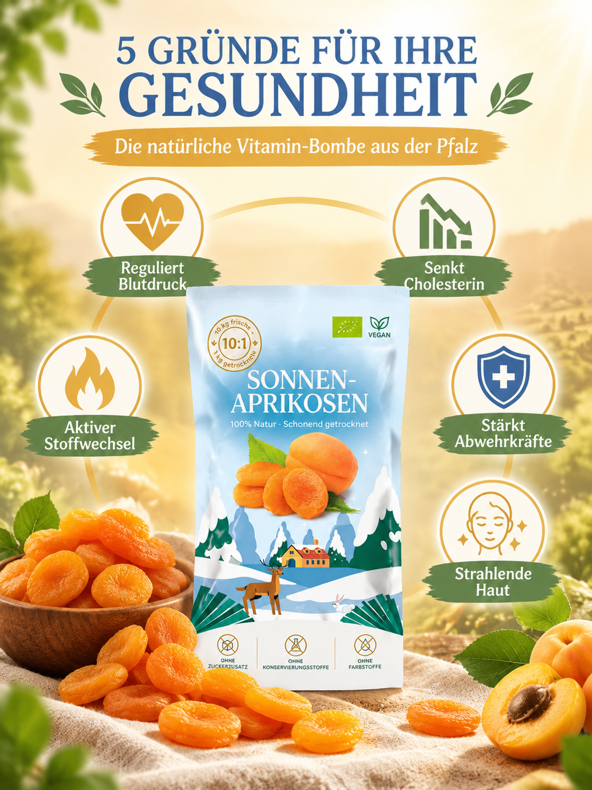 [🎉🎉Spezialangebot für Familienfeiern🎉🎉 ] Süß-saure getrocknete Aprikosen