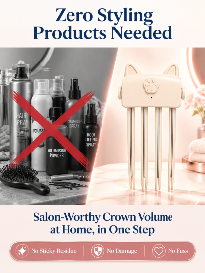 Banish flat hair! Cordless root booster with red light for XXL volume.