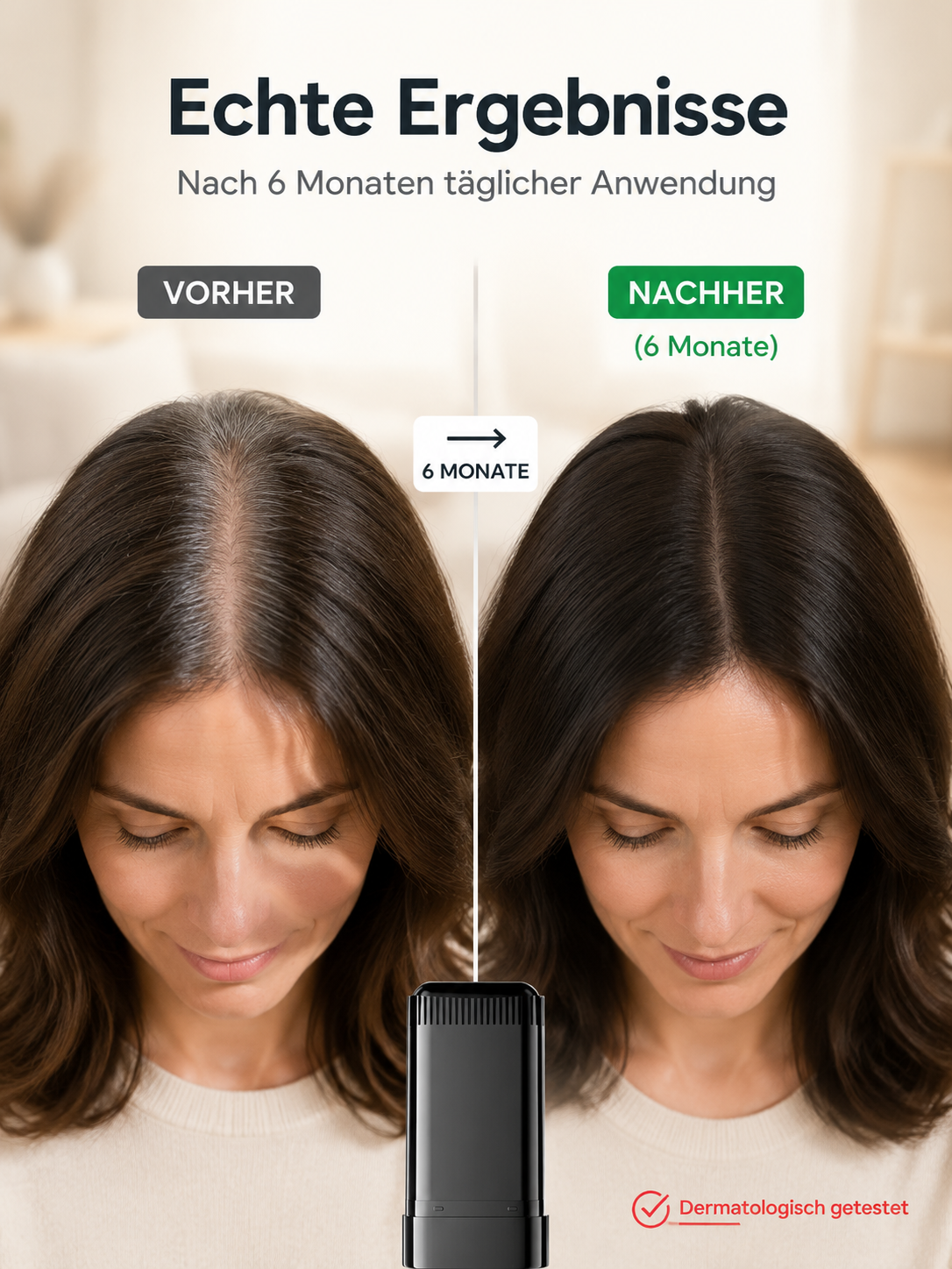 Grauabdeckung in 3s & stoppt Ausfall. 100% pflanzlich & wasserfest. Heute 1+1 Gratis