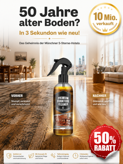 Böden wie neu in 3s! Das Geheimnis der 5-Sterne-Hotels. Heute 50% Rabatt!