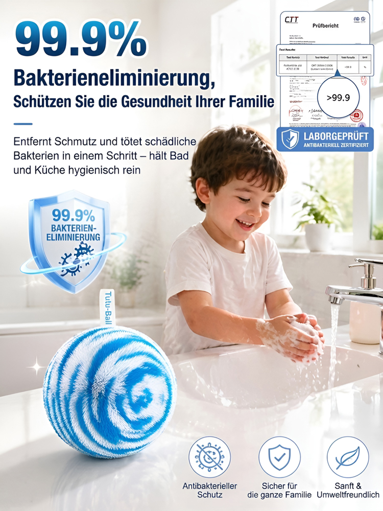 【Löst 10 Jahre Fett in 3 Sek., 100% kratzfrei】 Magischer Nano-Reinigungsball
