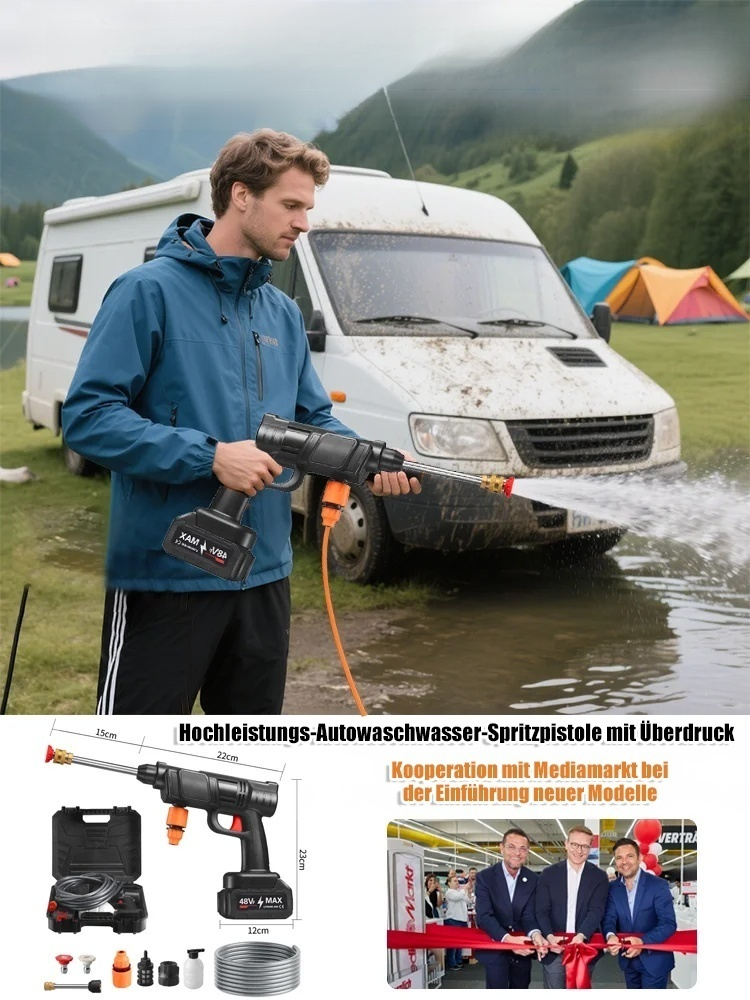 【Hochdruck-Wassersparend】 Hochleistungs-Hochdruck-Autowasch-Wasserpistole
