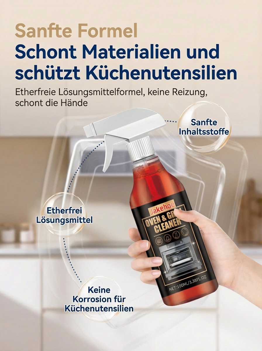 Premium Backofen- & Küchenreiniger: 1 Sekunde Sprühen, mühelose Reinigung, 