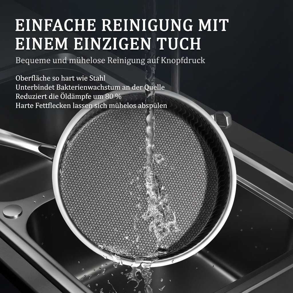[Zehn Jahre lang verfügbar]Ölsparende antibakterielle Antihaft-Bratpfanne