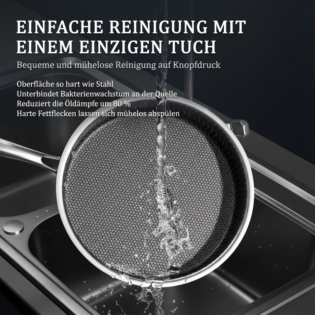 [Zehn Jahre lang verfügbar]Ölsparende antibakterielle Antihaft-Bratpfanne