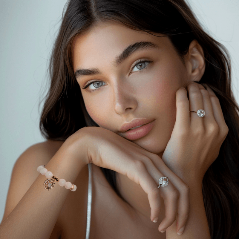 Starry Bliss Rosette Bracelet-Mysticryst