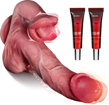 💥🔥2026 Upgraded 360° Licking Mouth Flesh Silicone Dildos, 2.0 Thrusting Dildo Tongue Sex Toys -👅Abyssal Maw™🔥
