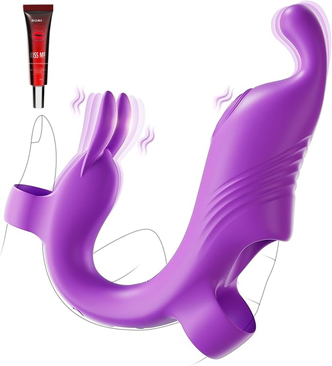 2 in 1 Rabbit Ear Toy💕 - Female Finger Vibrator💑-suzhom