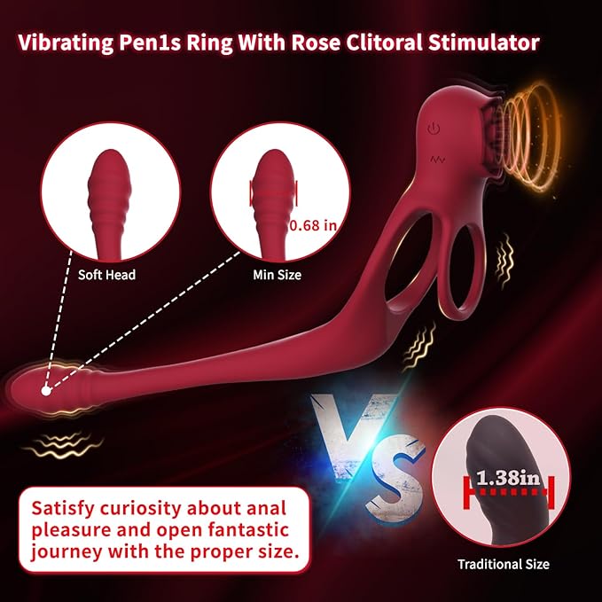 2025 New Upgrade Model💥💥 -- Rose Double Ring + Butt Plug🌹🌹-suzhom