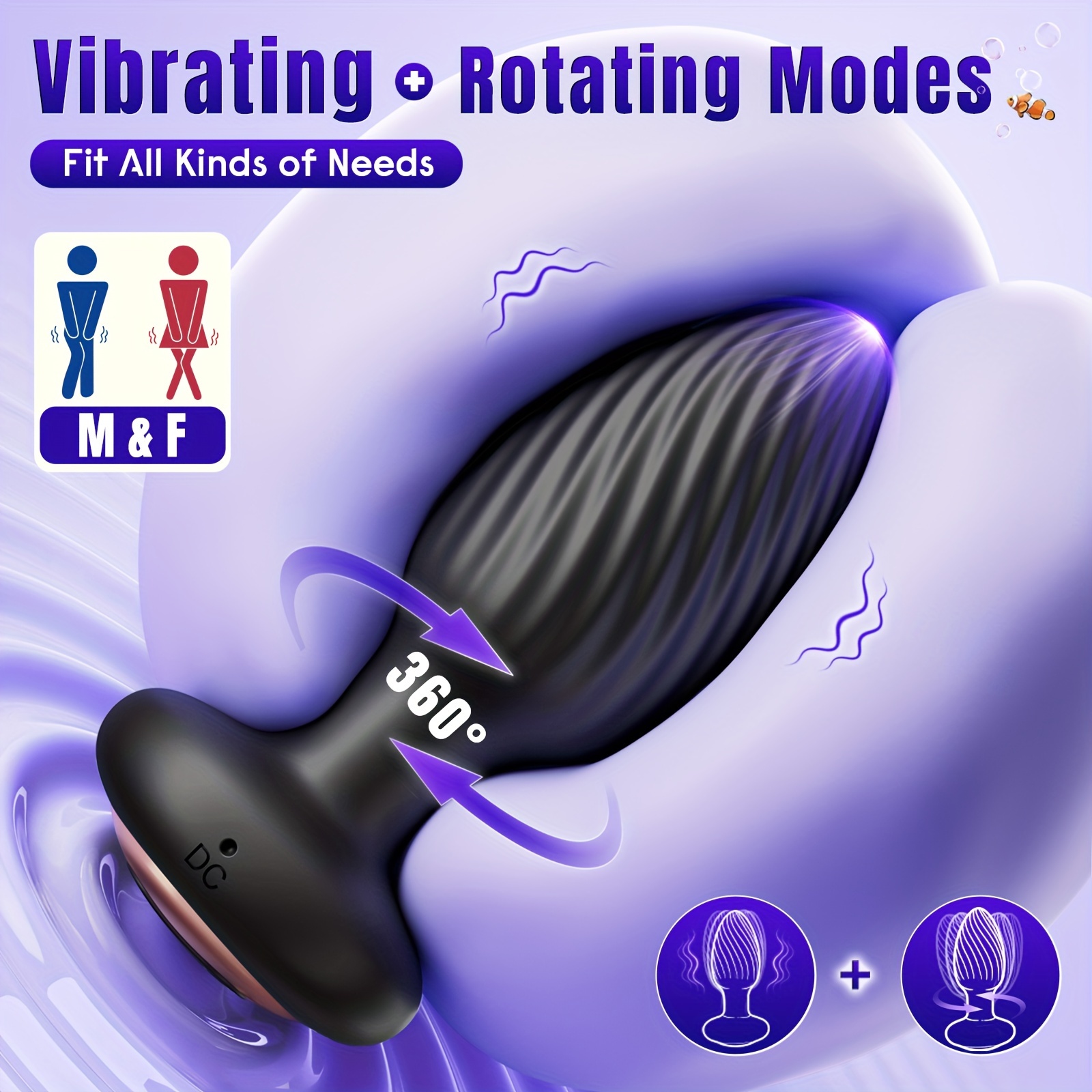 👑Rotating anal vibrator prostate massager--Made in the USA-suzhom