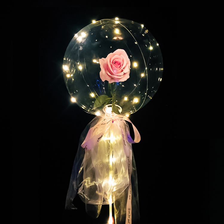 Valentine's Day Hot Sale💕LED Luminous Balloon Rose Bouquet