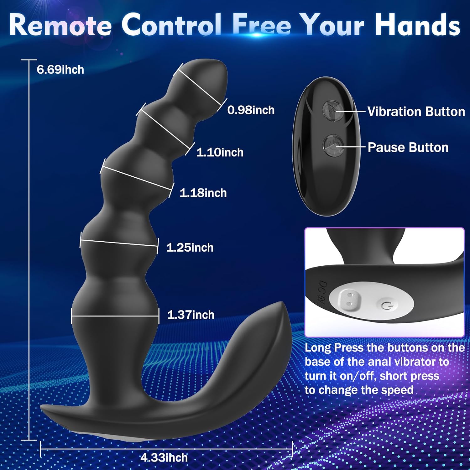 💥2024 Strong Series is specially launched😍-Vibrating Anal Beads Butt Plug,