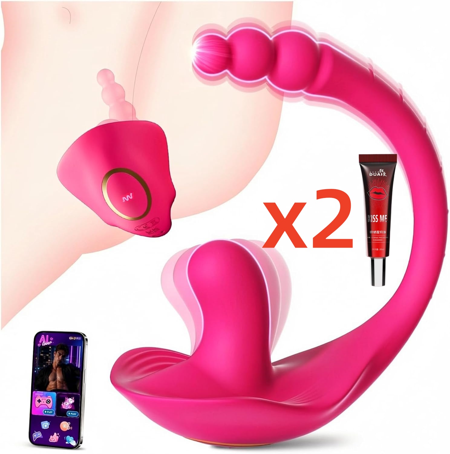 👩‍❤️‍👩 Hot New 2026 Model 🔥 2-in-1 Design: Butterfly Panties with Rose Vibrator