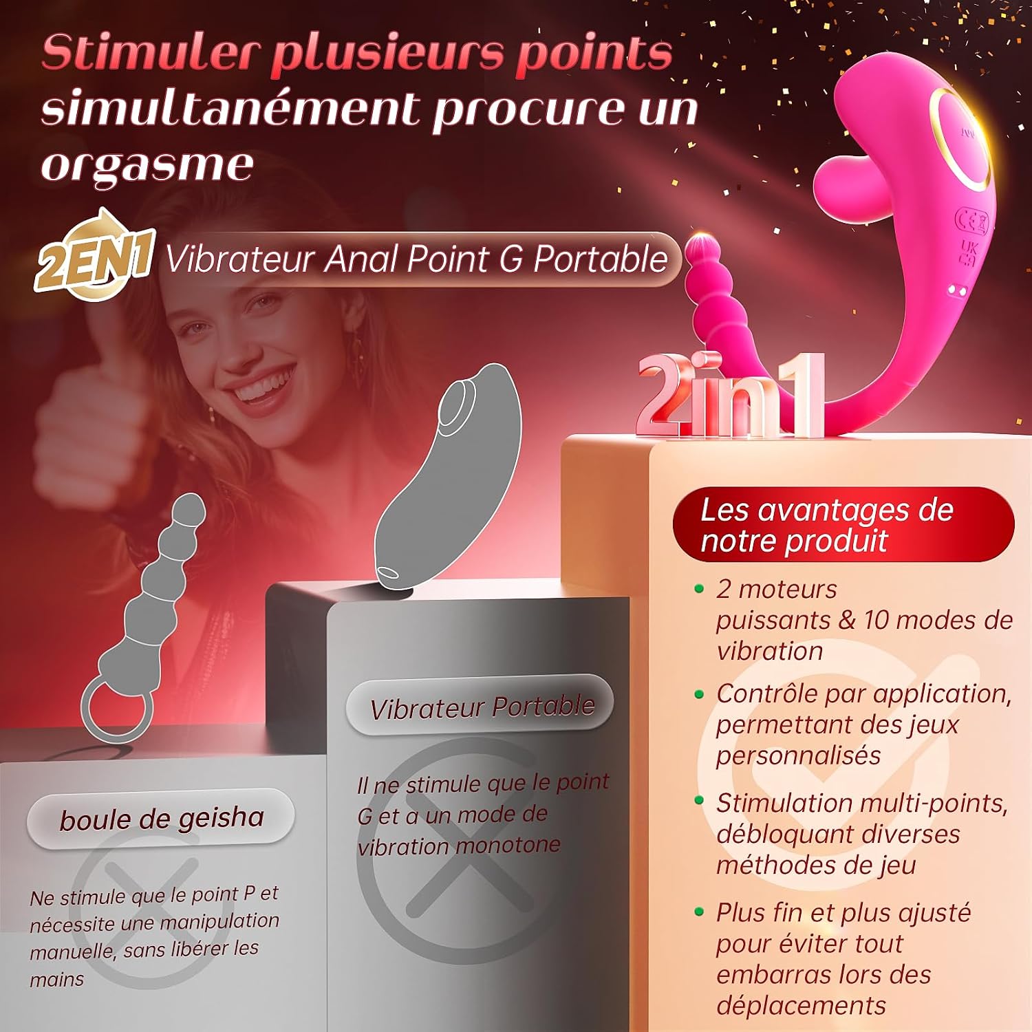 👩‍❤️‍👩 Hot New 2026 Model 🔥 2-in-1 Design: Butterfly Panties with Rose Vibrator