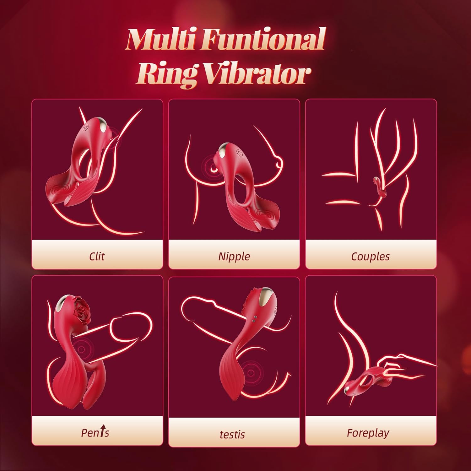 Dual-Winged Erection & Clitoral Stimulator Ring