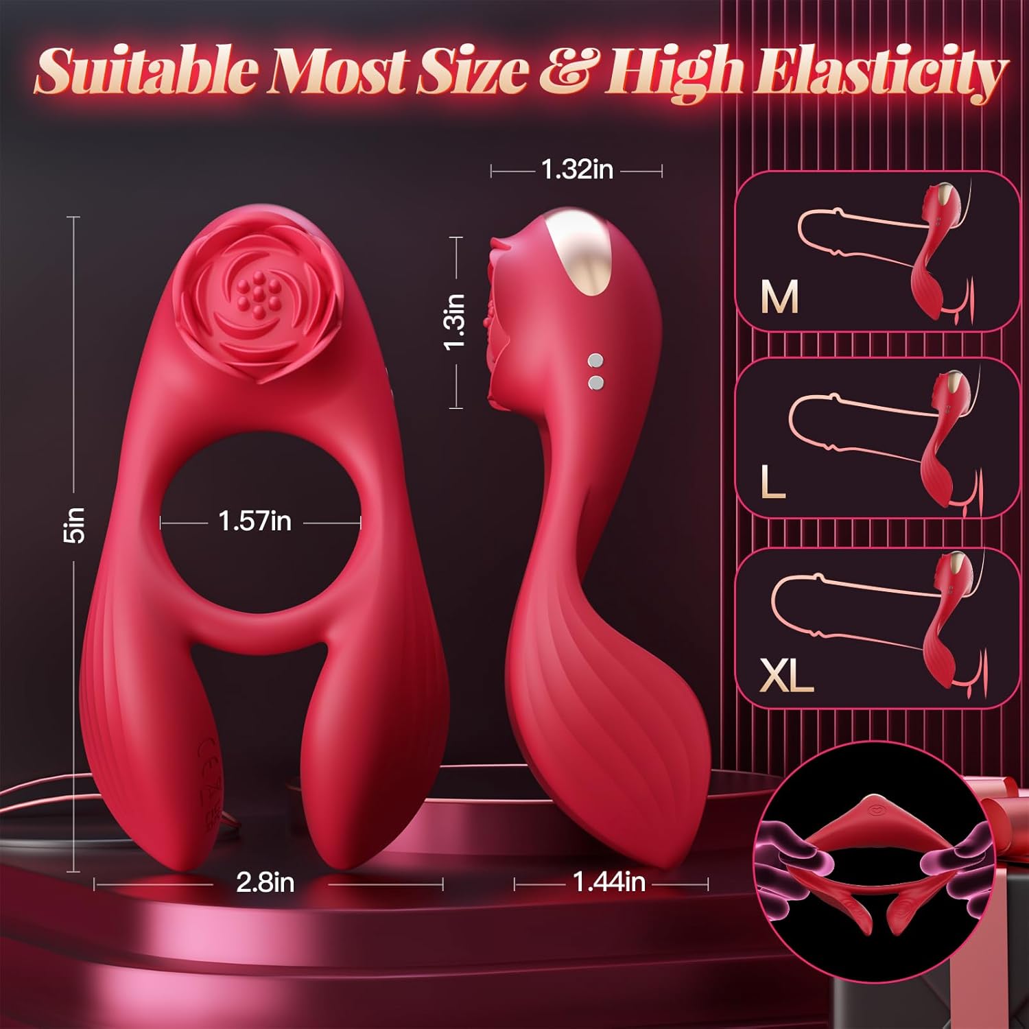 Dual-Winged Erection & Clitoral Stimulator Ring