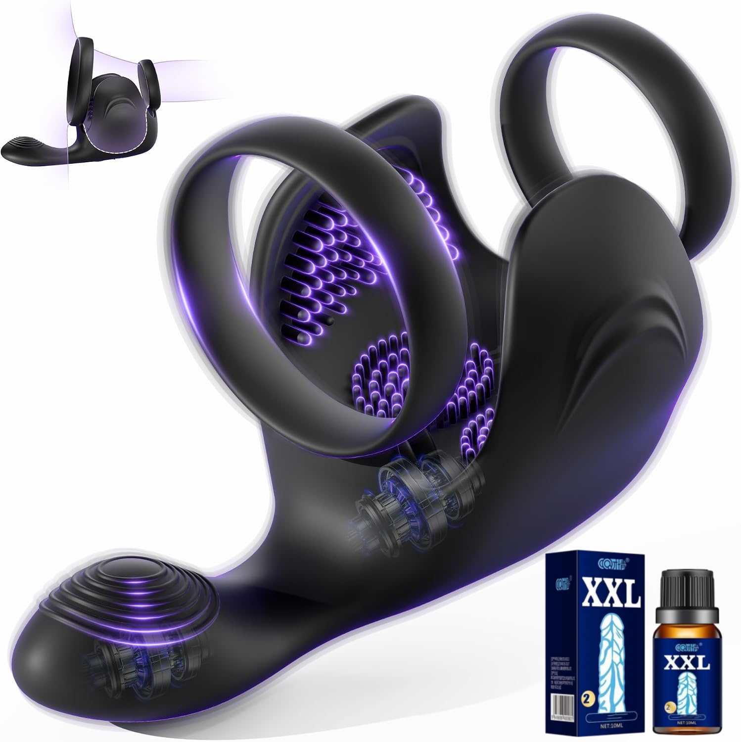💫2026 New Men's and Couples' Vibrating Ring Parker™ – 10 vibration modes, double ring design, enhances intimacy