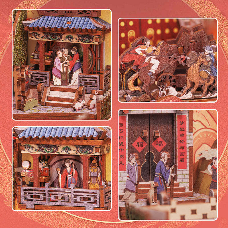 CUTEBEE DIY Book Nook Kit(The Legend of Mulan)